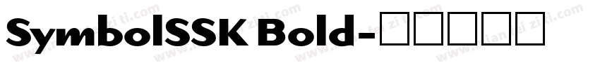SymbolSSK Bold字体转换